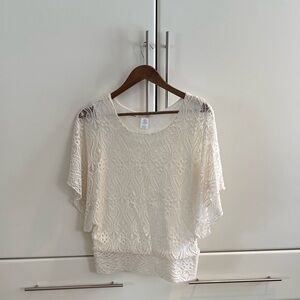 Brittany Black Cream Lace Blouse
